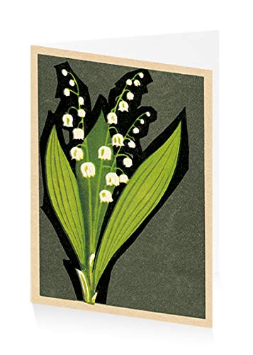 ArtPress Vintage Matchbox Lily of the Valley Sympathy Greeting Card (12 x 17 cm)