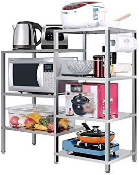 Qffl キッチン棚 収納ラック 3段 4段ステンレス製キッチン収納ラック棚 フロアスタンドオーブン電子レンジオーブン棚スタンド炊飯器ラック 棚ユニット サイズ さいず 98x38x96cm Mikeboxdesigns Com