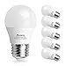 Acaxin A15 LED Light Bulb 6W 60 Watt Equivalent, A15 LED Lights,Non-Dimmable E26/E27 Medium Base Daylight 5000K 600 Lumen E26/E27 LED Bulb for Home Lighting,6 Pack