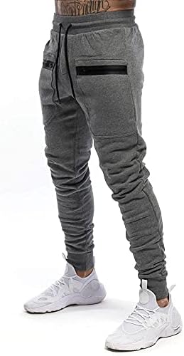 thumbnail image 2 of Men's Casual Joggers Sweatpants With Pockets – Skinny Fit, Drawstring, For Gym & Training (Asian Sizing M-5XL) 2 of 4