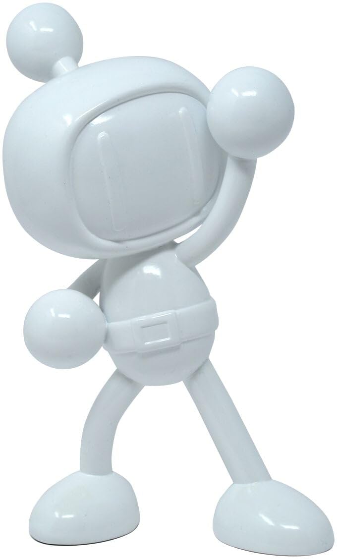 Bomberman sculpture Icons – Statue 9.8" (25cm) – Retro object with modern and decorative design - Retrogaming (WHITE)