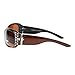 SA106 Anti Glare Polarized Womens Rhinestone Oval Rectangular Designer Sunglasses Brown