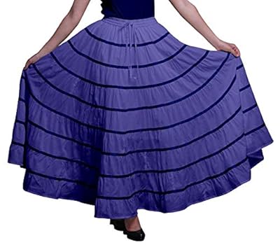 Phagun Women Indian Clothing Lavender Blue Long Casual Skirt Summer Wear