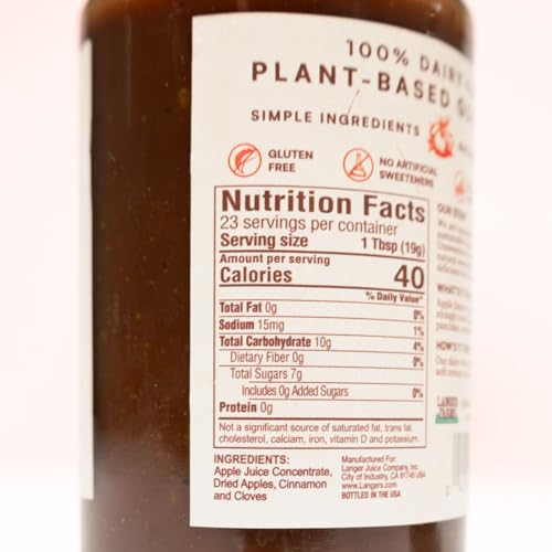 LANGER FARMS UNSWEETENED APPLE BUTTER, PACKAGING MAY VARY, 16 OUNCE (PACK OF 1)
