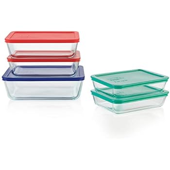 Pyrex 1136617 Glass food storage set, 10-Piece