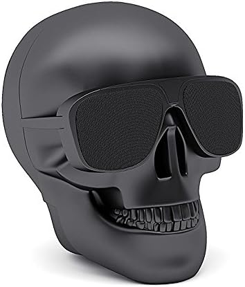 Smileto Skull Portable Wireless Bluetooth speakers with HD Sound and Bass (Black)