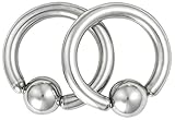 Set of 2 Rings: 10g Surgical Steel 1/2
