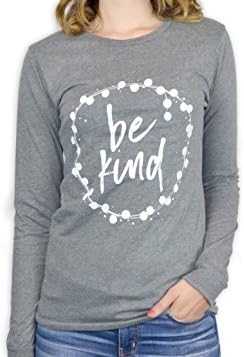 Bourne Southern Kind Women's Graphic Printed Fashion Long Sleeve T-Shirt (XX-Large, Deep Heather)