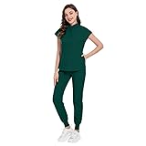 YEZEX Scrubs for Women Set, Medical Jogger Suit