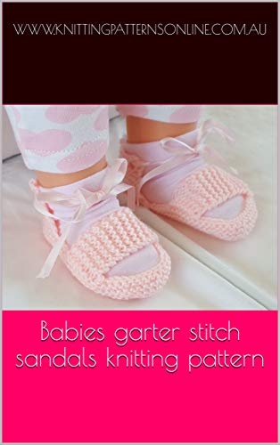 Babies garter stitch sandals knitting pattern - Tatiana