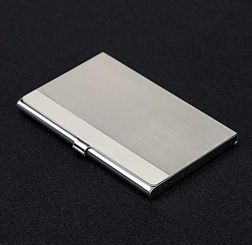 3 Pack Business Name Card Holder Professional Business Card Case, Leather Pocket Card Holder Wallet, Slim Metal Name Card Case for Men, Women
