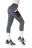 Annjoli Women's Workout Running Leggings Yoga Capris Pants Pocket
