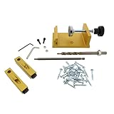 DCT Pocket Hole Jig Clamp Joinery System 42-Piece Kit for Corner, Angle, Flush Pocket Hole Joints - Hand Screw Clamping