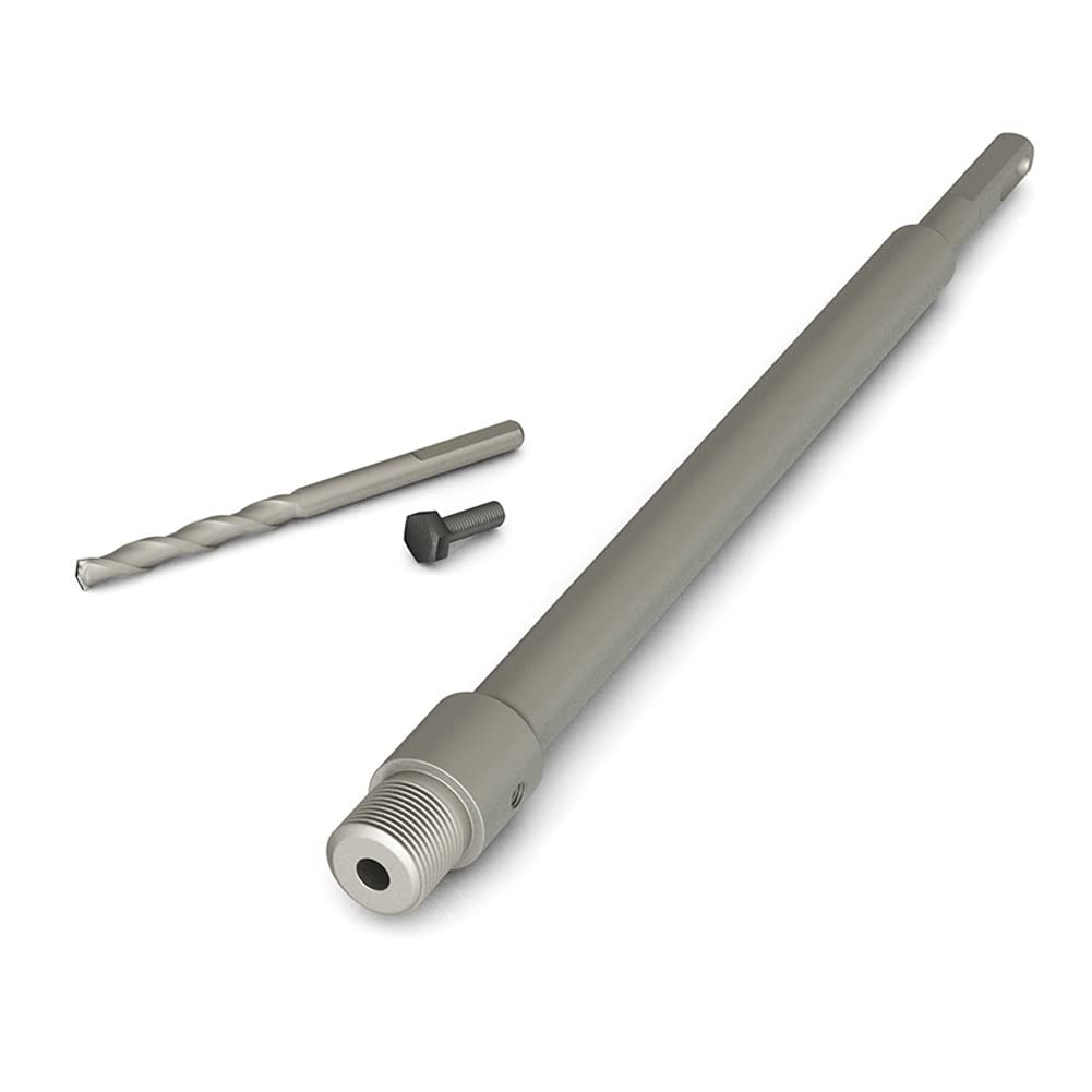 SYDARSYN Connecting Rod, Hole Saw Extension Shank 400mm Round-Handle Carbide SDS Plus Shank with Center Drill (Hole Saw NOT Including)