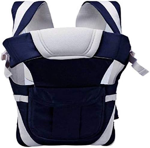 Cutieful Baby Products Adjustable Hands-Free 4-in-1 Baby Carrier Bag with Comfortable Head Support & Buckle Straps Baby Carry Bags (Nevi Blue)