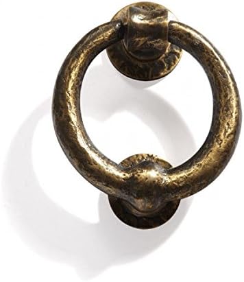 Casa Hardware Solid Brass Deluxe Ring Door Knocker - Antique Brass