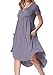 levaca Womens Summer Beach Swing Casual Midi Dress with Pockets Daybreak L