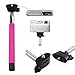 Adjustable Extendable Wireless Bluetooth Mobile Phone Remote Camera Shooting Shutter Monopod Handheld Self Portrait Selfie Stick for Iphone 4 4s, Iphone 5 5s 5c, Samsung S3 S4 S5,samsung Note 2 Note 3, HTC One M7 M8, Google Exus 4 5, Lg G2, Sony Xperia Z1 Z2 Compatible for Smart Phones with IOS 4.0 and Android 3.0 or Above System (Red-wireless Monopod)