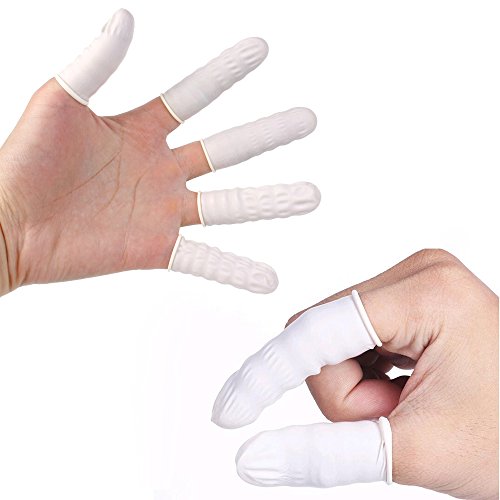 Disposable Natural Latex Finger Cots, Fingertips Protective,Anti-static,Finger Cots,Prevents fingerprints or natural skin oils from contaminating your stuff.
