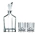 Nachtmann Aspen collection Decanter Set with Stopper and 2 Whisky Tumblers, Dishwasher safe clear crystal glass made for bourbon, scotch, vodka, tequila, wine, great for gift for men,