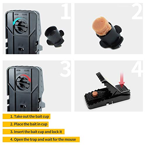 Piccola Trappola per Topi, Trappole a Scatto Riutilizzabili Clip, Alta Sensibilità, Sicuro, Altamente efficace, Confezione da 8