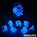 Bescon Two-Tone Glow-in-The-Dark Polyhedral Dice Set Blue Dawn, Luminous RPG Dice Set d4 d6 d8 d10 d12 d20 d% Brick Box Pack