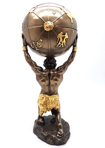 Veronese Atlas Titan Celestial Sphere Greek God Statue Sculpture Figure Bronze Finish 12.8΄΄ - Thumbnail 5