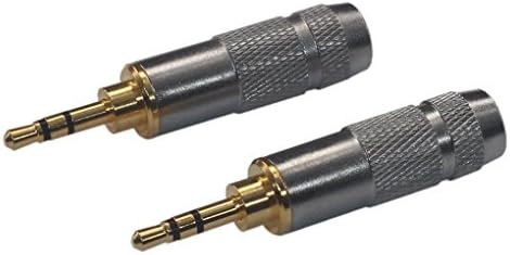 KS-M2.3-2 [2pcs Total] Hi-end 2.5mm Stereo Straight Male Plug Gold Plated Solder Connector, Connector KS-M2.3-2 (4PCS)