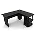 Ryan Rove Kristen Corner L-Shaped Computer Desk in Black