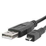Wetco Black USB 2.0 A to 8-Pin Mini B Cable w/Ferrite - 1M/3ft for digital camera MP3 of Nikon/Fuji/Sony/Olympus/Panasonic