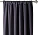 Amazon Basics Room Darkening Blackout Window Curtain with Rod Pocket and Tie Back, 52 x 84 Inches, Black - Set of 2
