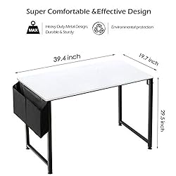 Lufeiya Computer Desk White Writing Table for Small