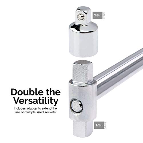 Tooluxe 03703L Dual Drive Beam Style Torque Wrench 3/8” & ½” Drives