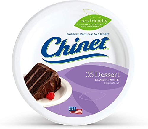 Chinet Classic White Fiber Dessert & Appetizer Plates, 420 Count
