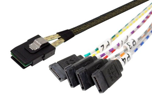 Data Storage Cables, p/n I3647-1MC: Mini SAS 36 (Host) - SATA x 4 (Target), 1M, Generic Cable [Electronics]