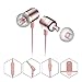 BYZ Earbuds, In-Ear Metal Bass Earphones, with Microphone Noise Isolating Headphones, Comfort Fit for iPhone 6 Samsung Android Smartphones Xbox Laptop iPad (Rose Gold)