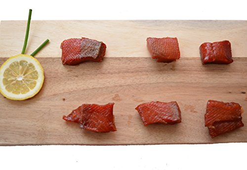 Wild Caught Canadian Maple Smoked Wild Sockeye Salmon Nuggets and Indian Candy Fish Combo (1/2 Lbs Each (Tot 1 Lbs))