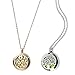 RoyAroma 30mm Car Aromatherapy Essential Oil Diffuser Stainless Steel Locket with Vent Clip 12 Felt Pads-Tree of Life Black