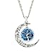 Women's Silver Charm Chain Tree of Life Necklace Pendant Gifts for Her Mum Girls