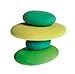 Grimm's Spiel and Holz Design Moss Pebbles Wooden Stacking Stones for Creative Building & Balance Games
