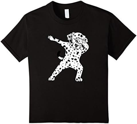 Kids Dabbing Dalmation T-Shirt Cool Hip and Trendy 6 Black