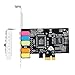 QNINE PCIe Sound Card for PC Windows 10, PCI Express Desktop Sound Adapter with Low Profile Bracket, 3D Stereo PCIe Audio Card for Windows XP 7 8