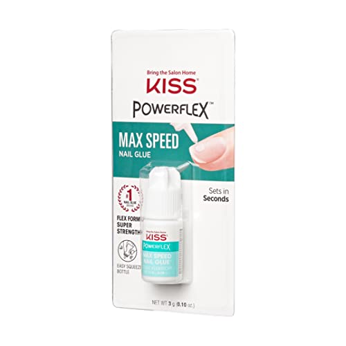 KISS PowerFlex Maximum Speed Nail Glue - Fast Drying Adhesive for Glue-On Nails & Repairs with Nozzle Tip Applicator, Ideal for Tips & Wraps, Net Wt. 0.10 oz (3g) - Image 9