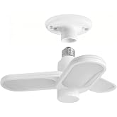 Energetic Garage Ceiling Lights Led Shop Light Screw in Fixture 1 Pack | Ultra Bright 3500LM, 5000K Daylight, 30W; 3 Adjustable Panels; E26 Screw-In; 50,000 Hours; ETL Listed