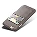 Wallet Phone Case, Slim Leather Back Case Cover With Credit Card Holder Grey Case , For 4.7 inches (iPhone6/6S)
