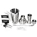 Cocktail Bar Shaker Set ASOMMET Stainless Steel Home Bar Tools Kit with 1/0.5oz jigger, Mixing Spoon, Pourers and Recipes for Mixing Martini, Mojito & More Drinks
