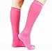 Authentic Graduated Compression Socks for Sports, Running, and Recovery (M-L, Pink)