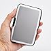 MaxGear RFID Credit Card Protector for Men Card Case Holder Hard Credit Card Cases Plastic Wallet Silver