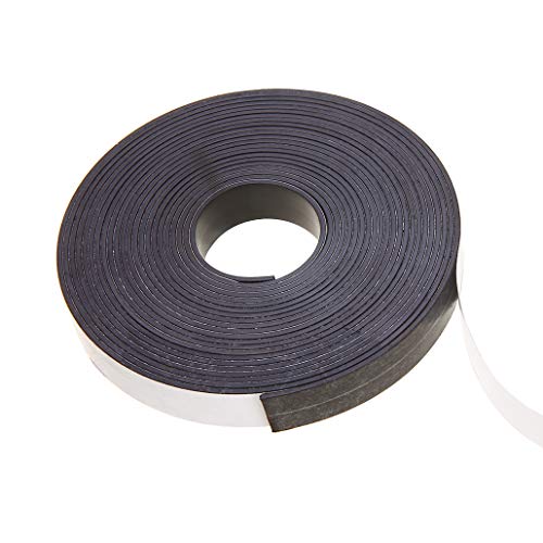 LLPT Magnetic Tape 0.51 Inch x 17 Feet Double Sided Magnet Strip Roll Strong Self Adhesive for Teaching DIY Crafts and Display(MHT017)