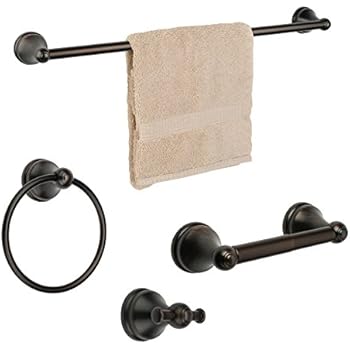 Dynasty Hardware Brentwood 4 Piece Towel Bar Set, Oil Rubbed Bronze 24